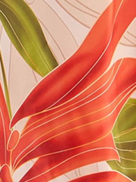 Seni & Cade Floor Length Satin Gown Peach Floral Juniors Size M - Picture 4 of 4